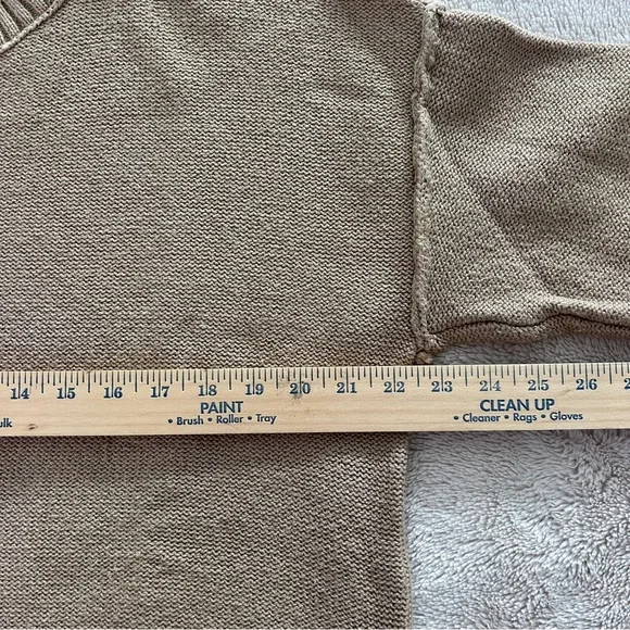 Aerie Cotton Tunic Sweater, Camel Tan, Small - Picture 3 of 9